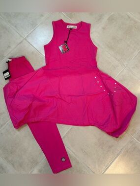 KidCuteTure Sz 12 Nata Raspberry Dress & Capris NWT